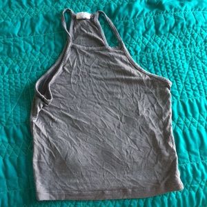 purple crop tank top